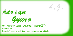 adrian gyuro business card